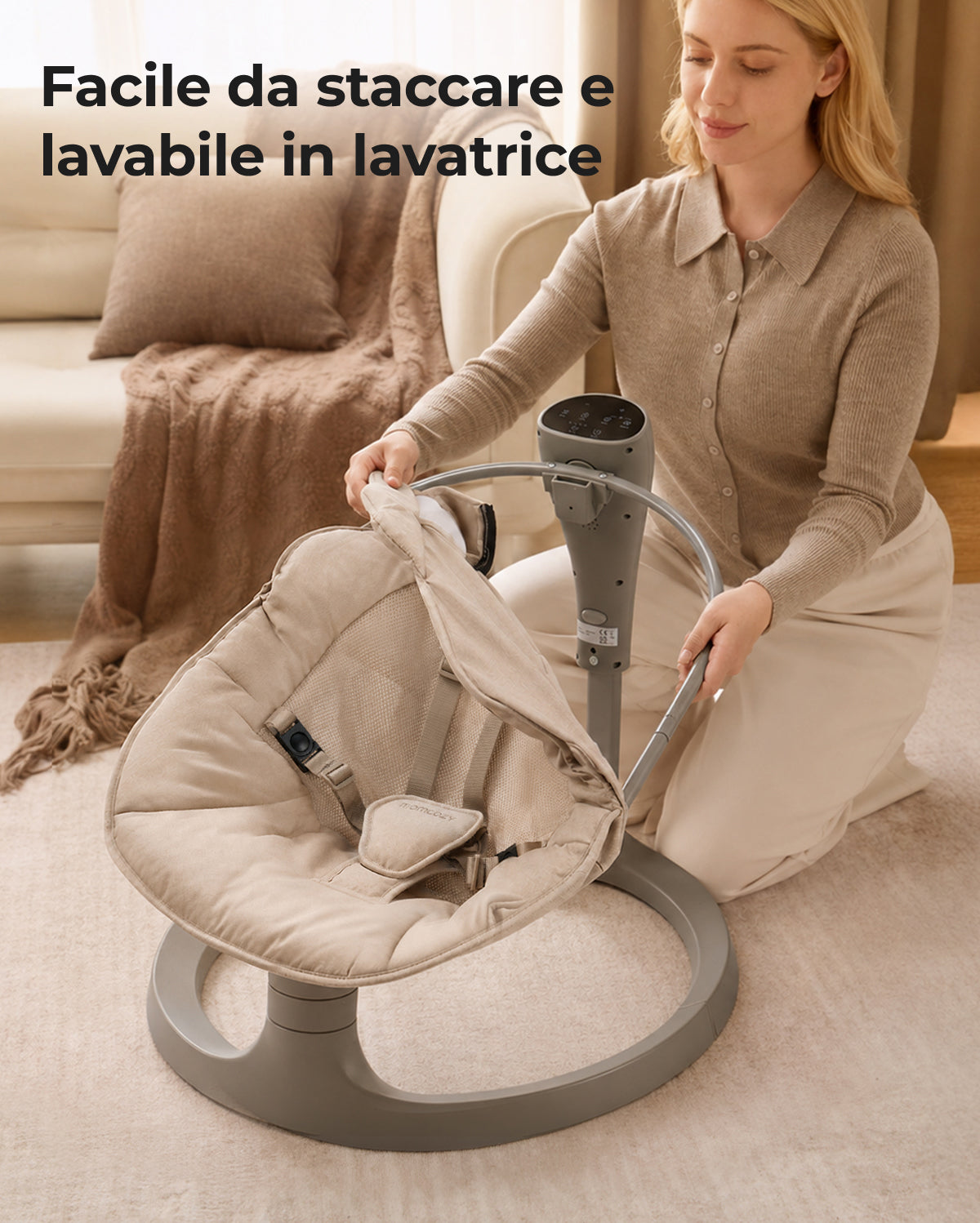 Momcozy 2-in-1 Electric Baby Swing