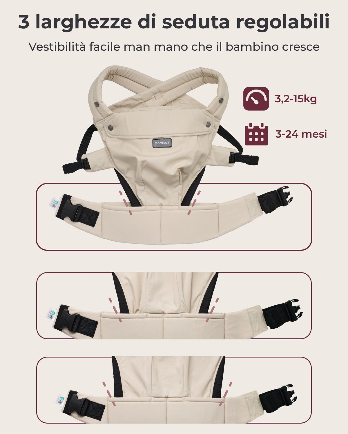 Marsupio per Neonati Momcozy PureHug | Offerta Esclusiva