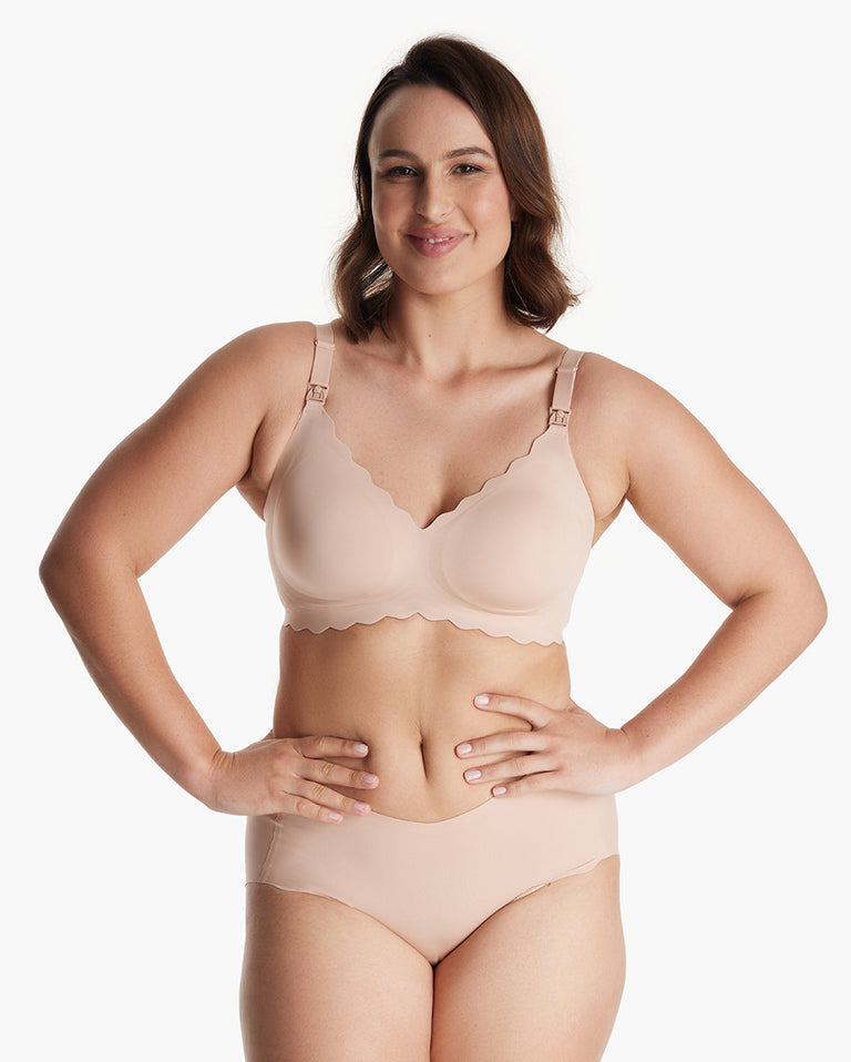 Jelly Strip - Reggiseno Push-up Senza Cuciture per Allattamento - Rosa ostrica