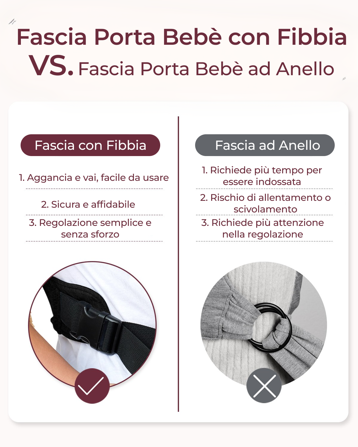 Fascia Porta Bebè Facile da Indossare | Mani Libere