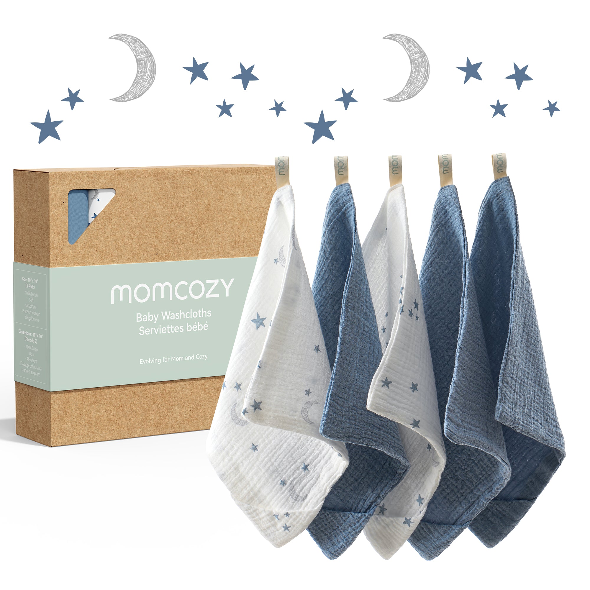 Momcozy Mussole Neonato in 100% Cotone – Morbide, 4 Strati