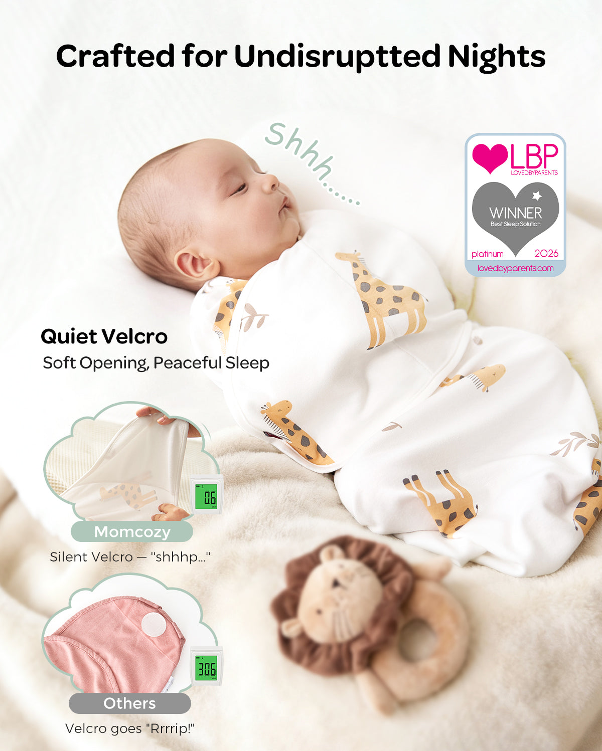 Baby Sleep Sack 1.5 TOG & Easy Swaddle Wrap For 0-3M Bundle