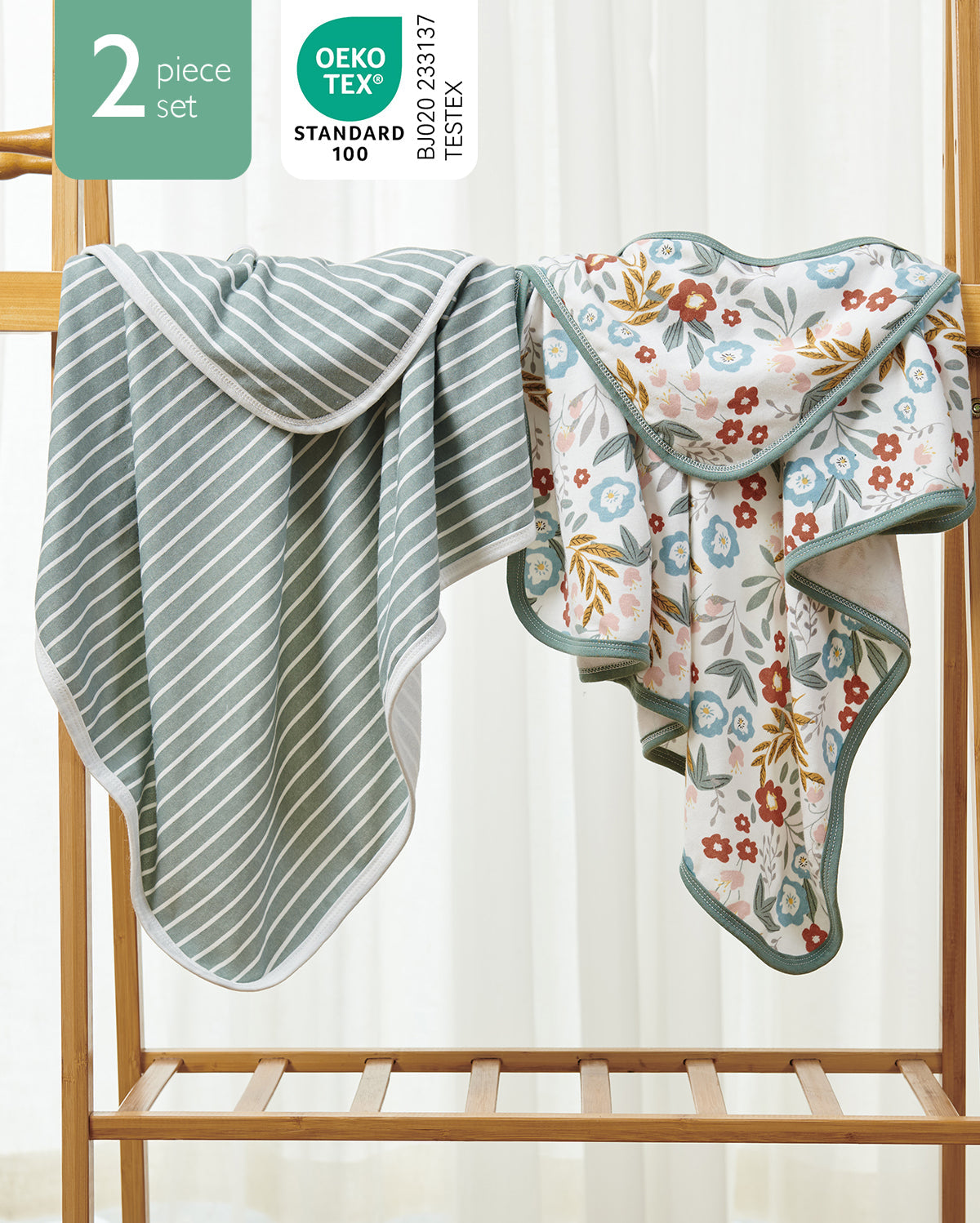 Asciugamano con Cappuccio per Neonato, Ideale per Baby Shower - Confezione da 2