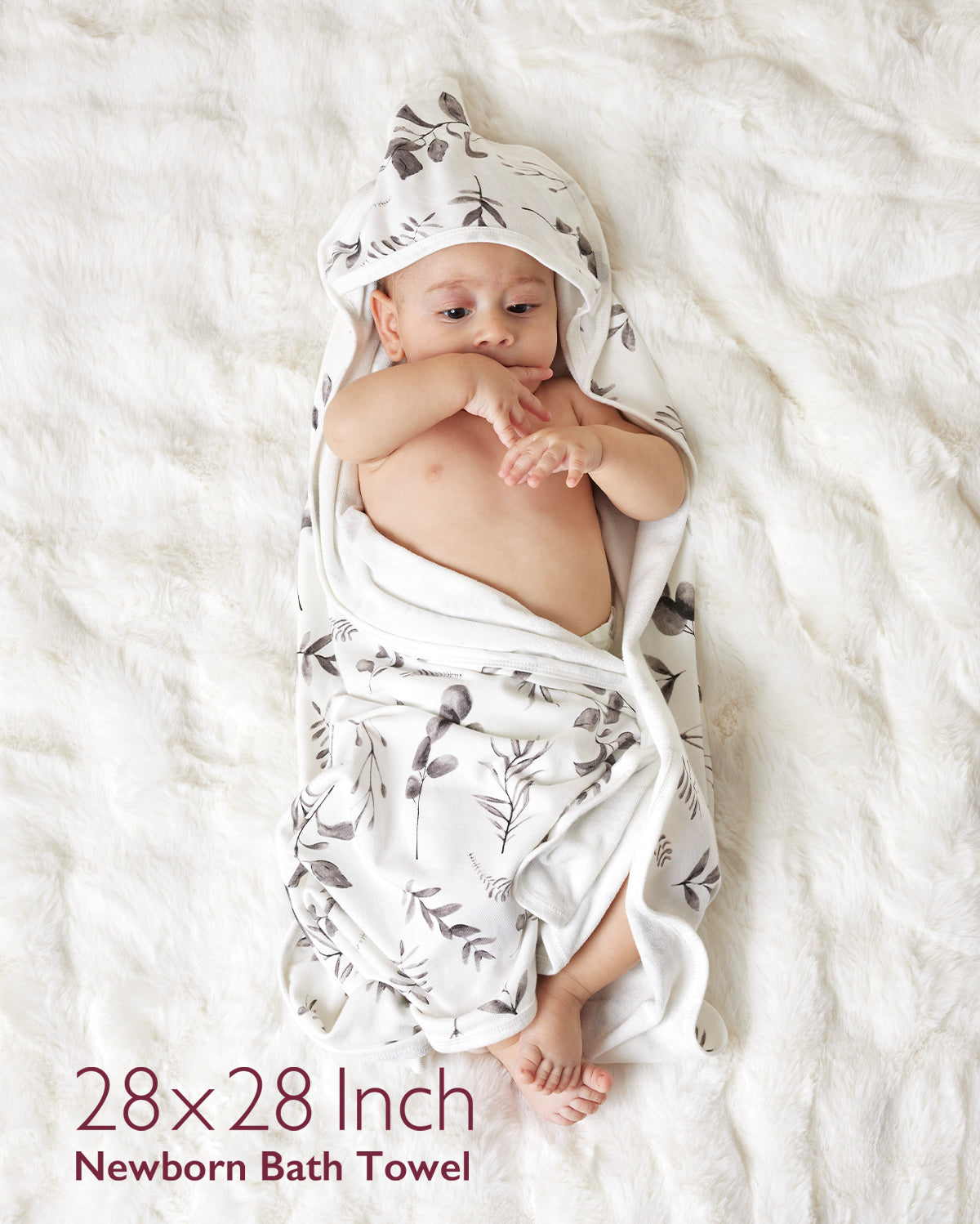 Asciugamano con Cappuccio per Neonato, Ideale per Baby Shower - Confezione da 2