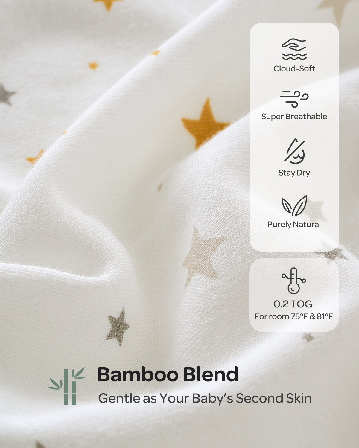 Baby Sleep Sack 1.5 TOG & Easy Swaddle Wrap For 0-3M Bundle