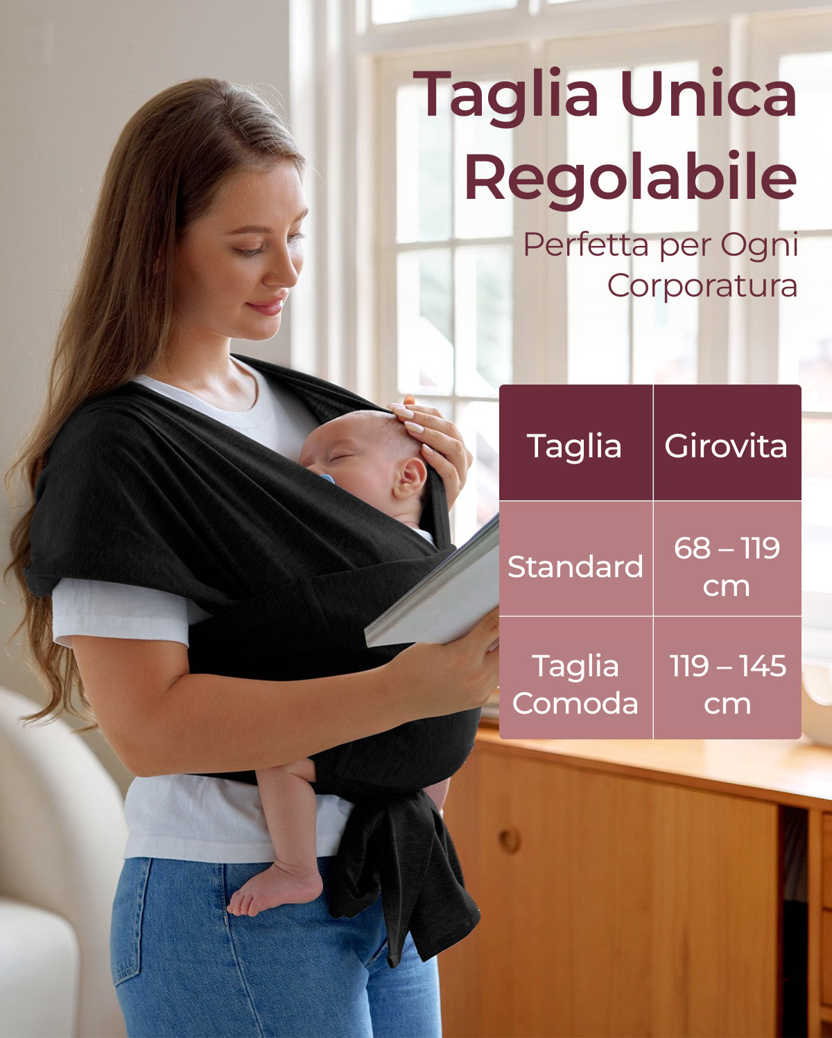 Fascia Porta Bebè Facile da Indossare | Mani Libere