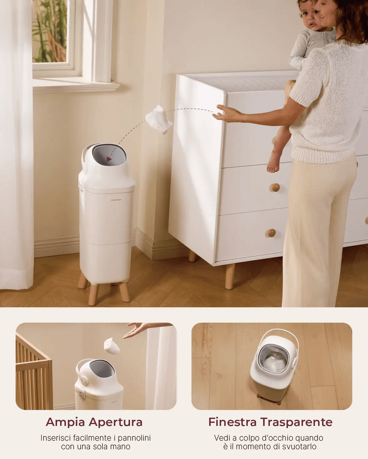 Momcozy Mangiapannolini con Tripla Sigillatura