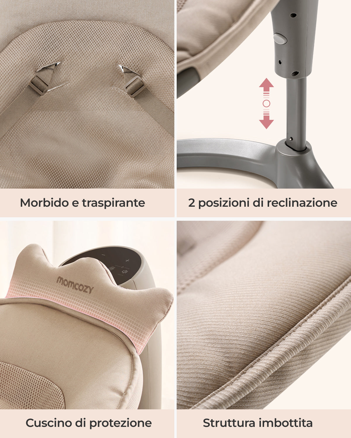 Momcozy 2-in-1 Electric Baby Swing
