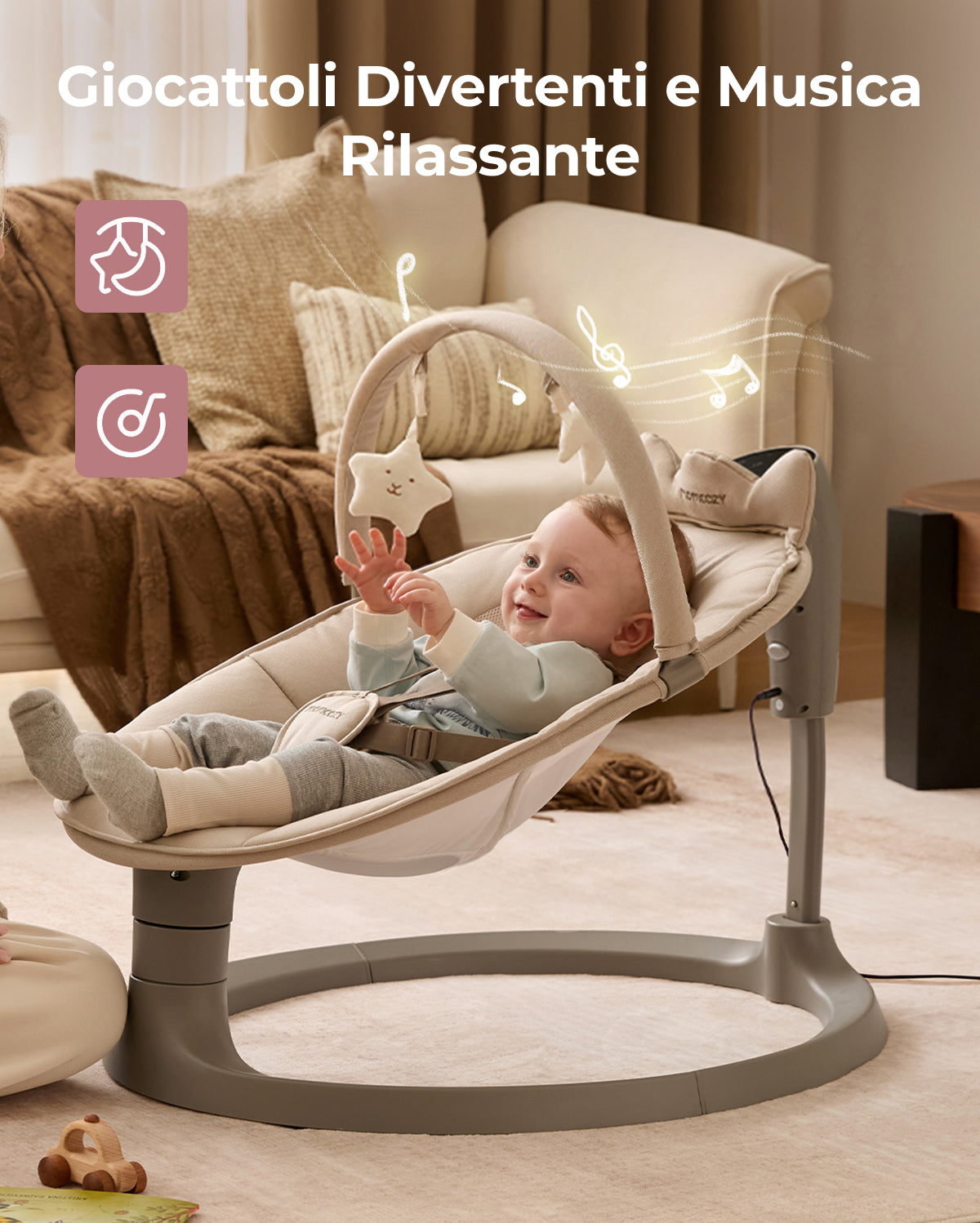 Momcozy 2-in-1 Electric Baby Swing