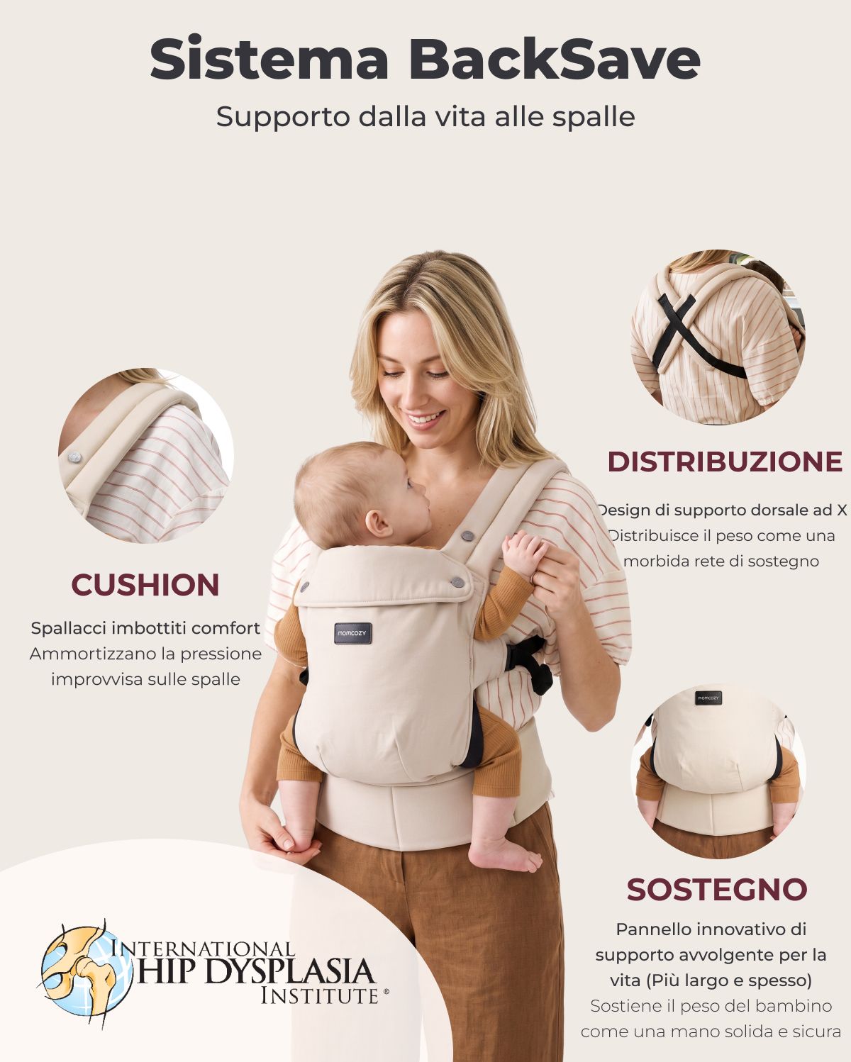 Marsupio per Neonati Momcozy PureHug | Offerta Esclusiva
