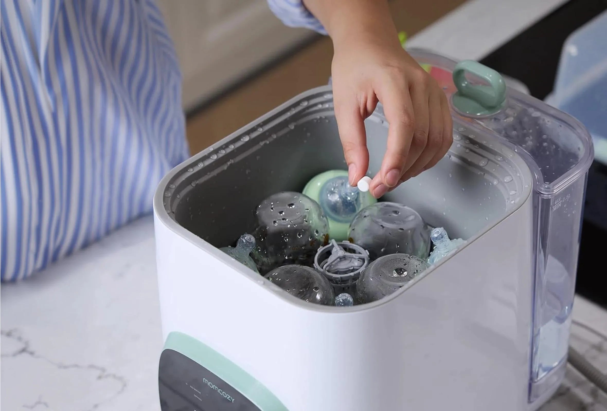 Cleaning Bundle: KleanPal Pro Baby Bottle Washer & 120 Detergent Tablets & 30 Descaling Tablets