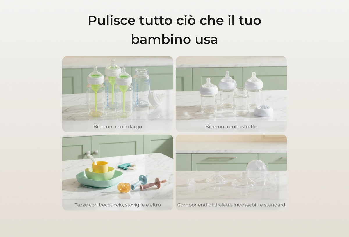 Lavatrice e Sterilizzatore per Biberon Momcozy KleanPal Pro
