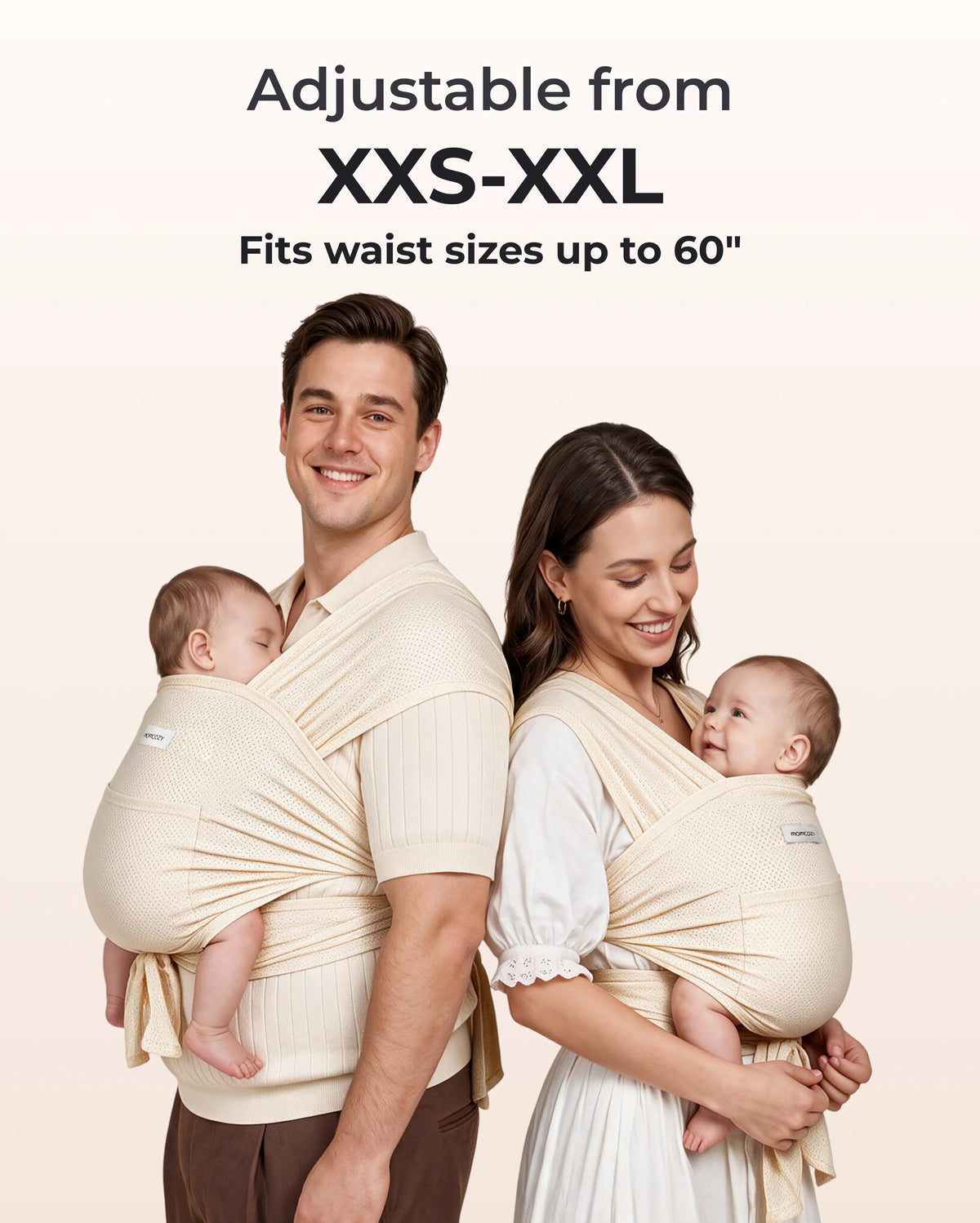 Easy to Wear Hands Free - Baby Wrap Carrier