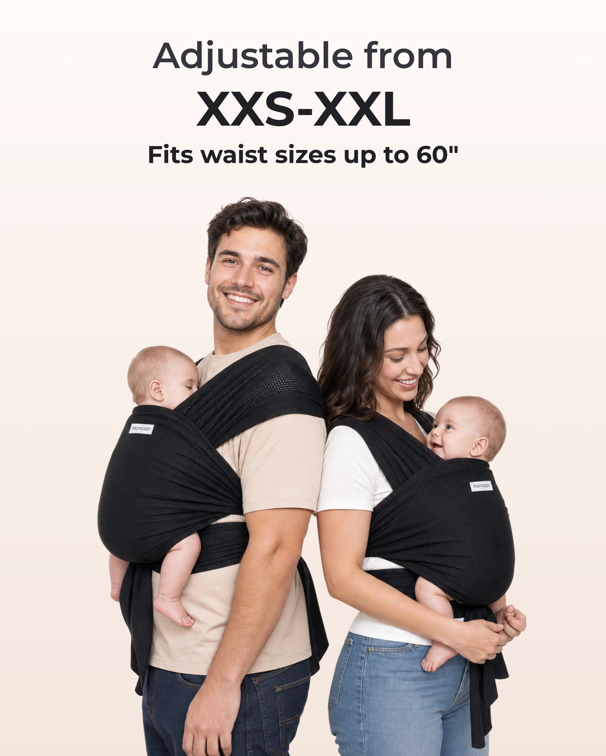 Easy to Wear Hands Free - Baby Wrap Carrier