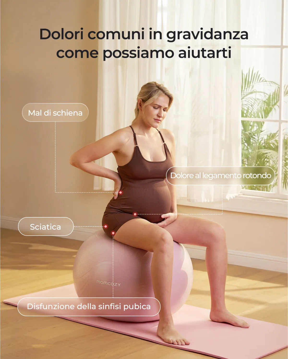Set con palla da ginnastica gravidanza Momcozy BirthEase