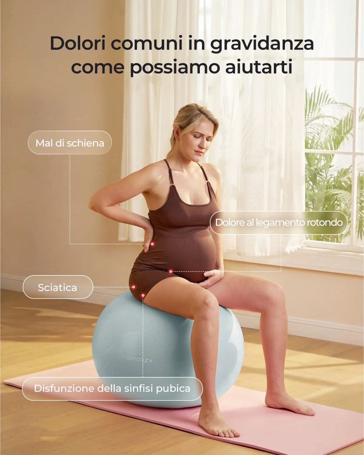 Set con palla da ginnastica gravidanza Momcozy BirthEase