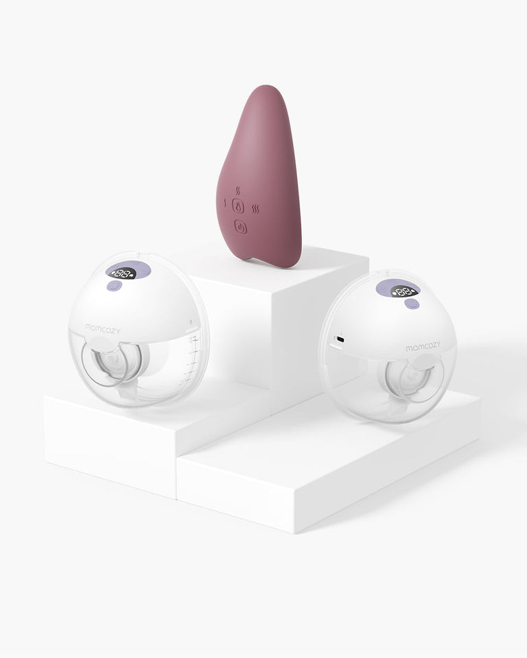 Kit Allattamento Smart M5: 2 Tiralatte Elettrici Indossabili M5 e 1 Massaggiatore del Seno