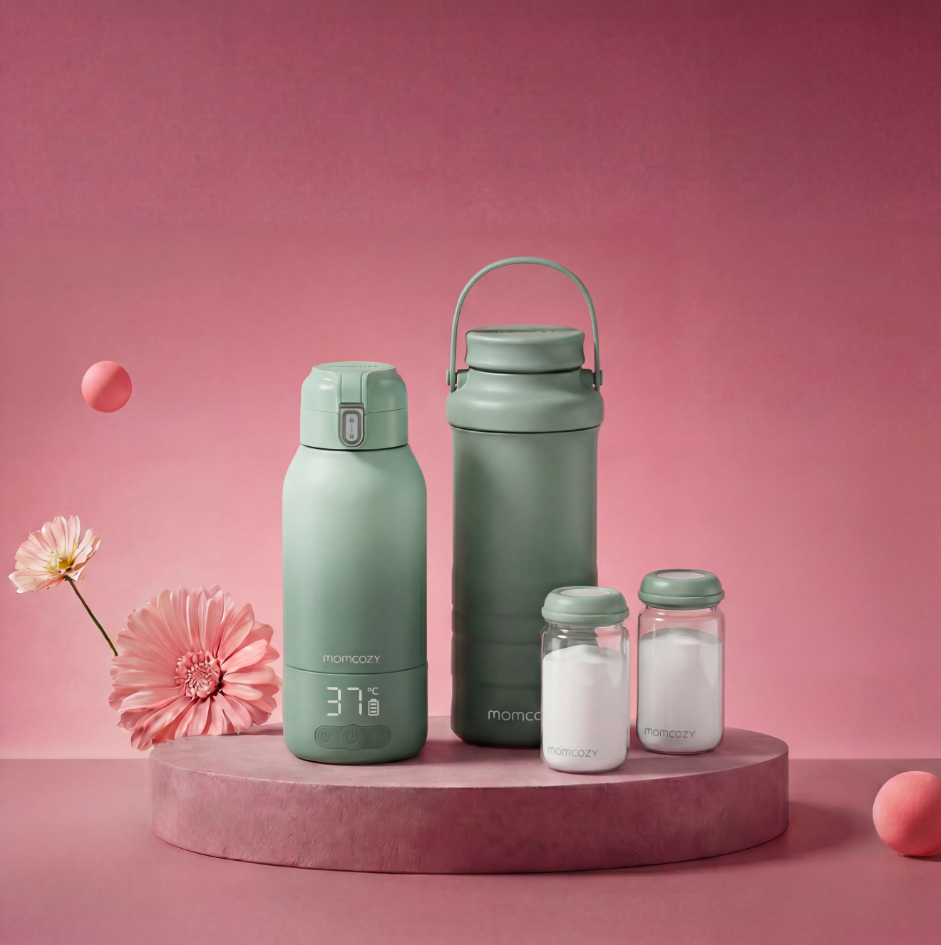 On-the-Go Bundle: Portable Baby Bottle Warmer + 22oz Baby Bottle Cooler