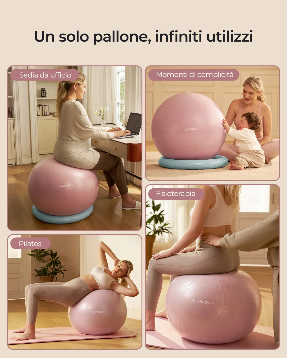 Set con palla da ginnastica gravidanza Momcozy BirthEase