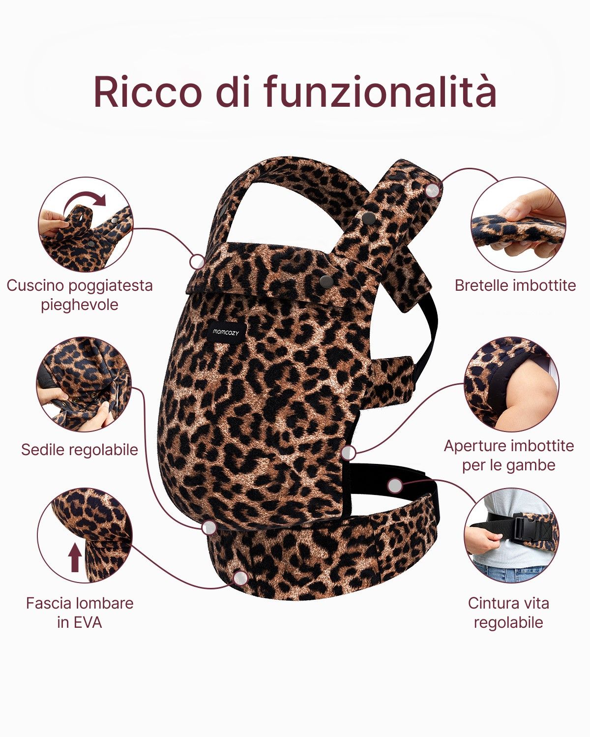 Marsupio per Neonati PureHug - Ergonomico, comodo e leggero