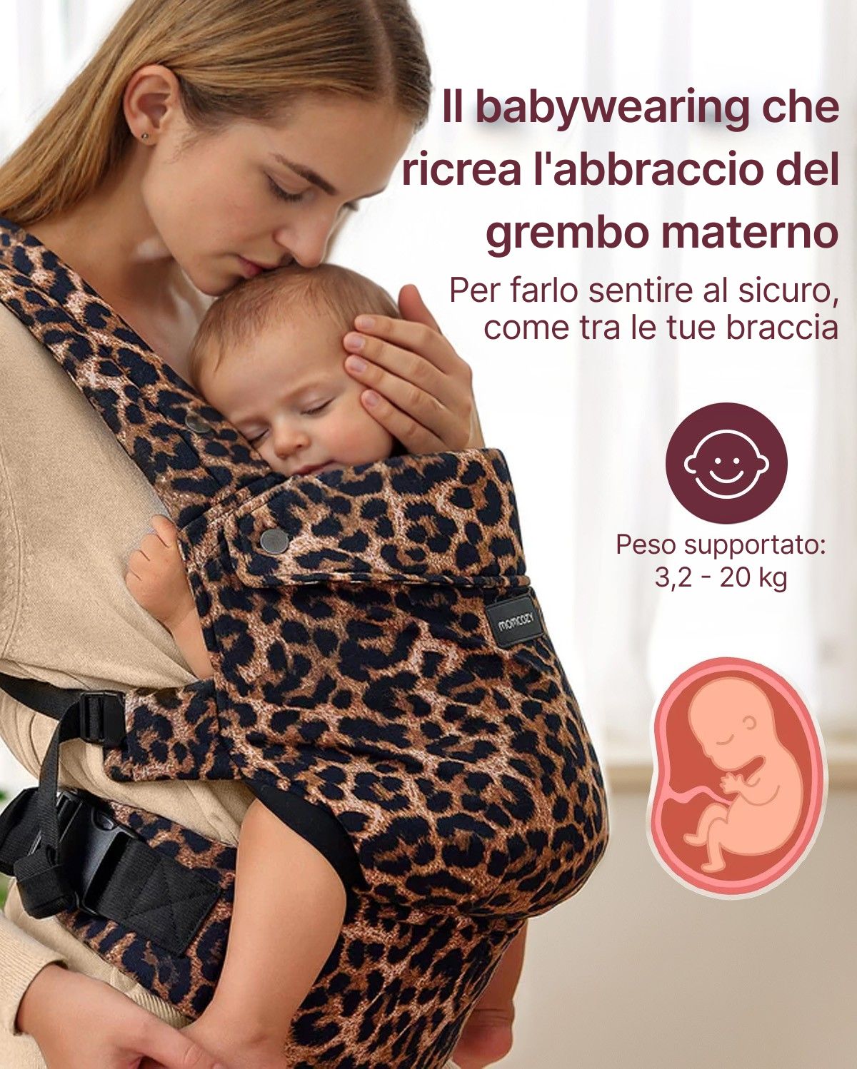 Marsupio per Neonati Momcozy PureHug | Offerta Esclusiva
