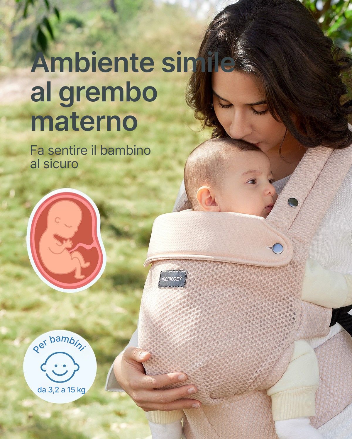 Marsupio per Neonati PureHug - Ergonomico, comodo e leggero