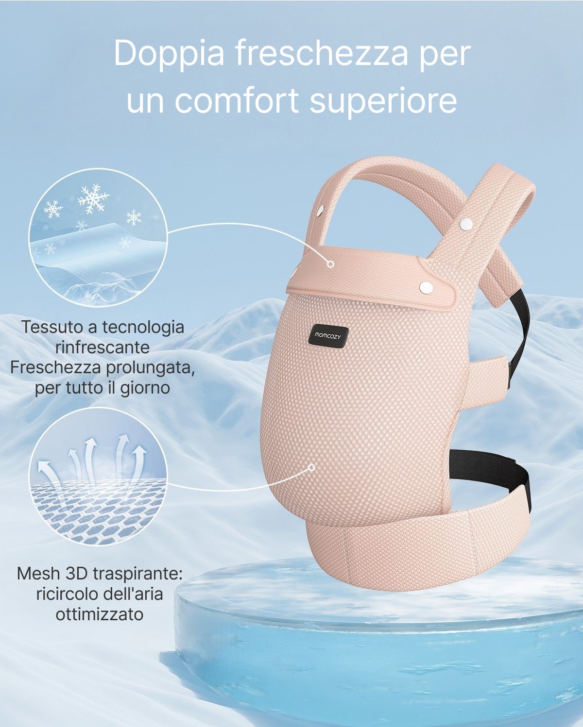 Marsupio per Neonati PureHug - Ergonomico, comodo e leggero