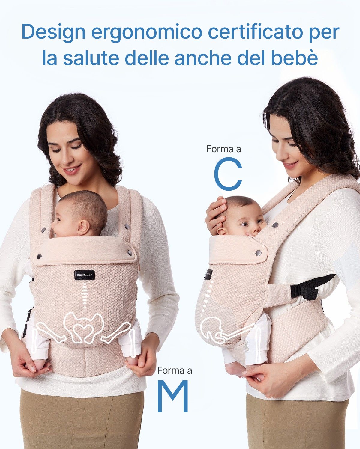 Momcozy Marsupio per Neonati PureHug in Rete Traspirante