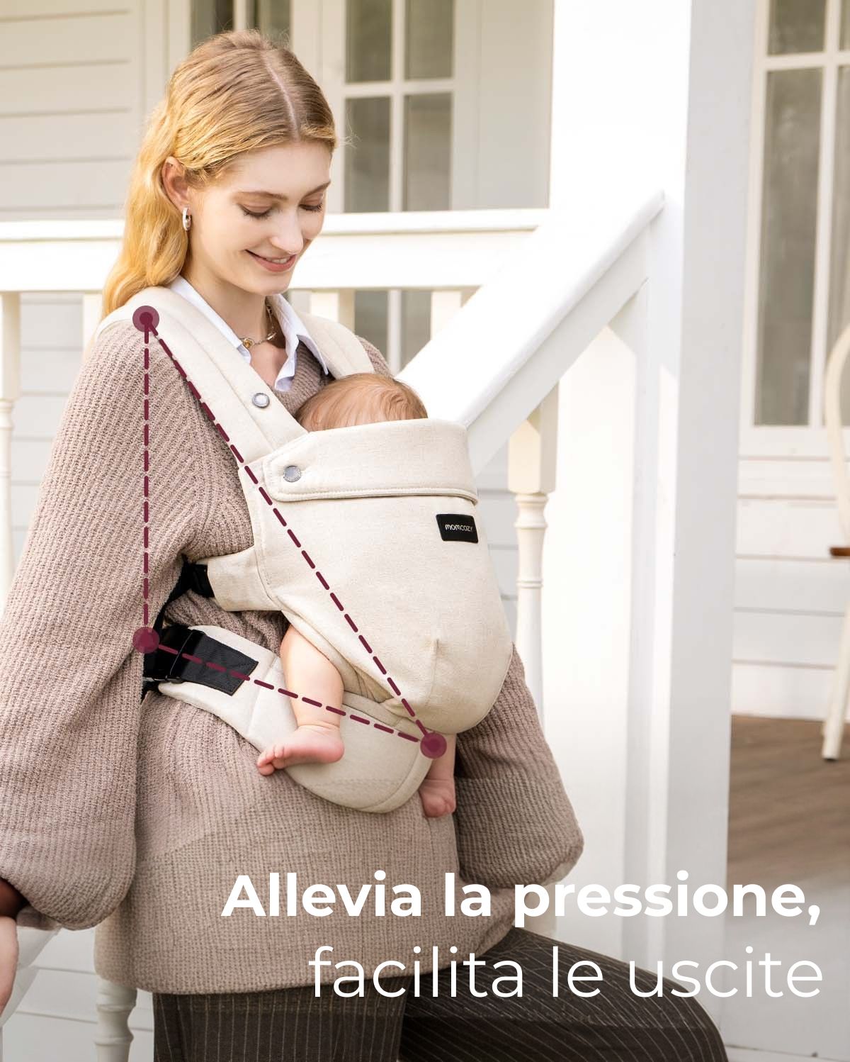 Marsupio per Neonati PureHug - Ergonomico, comodo e leggero