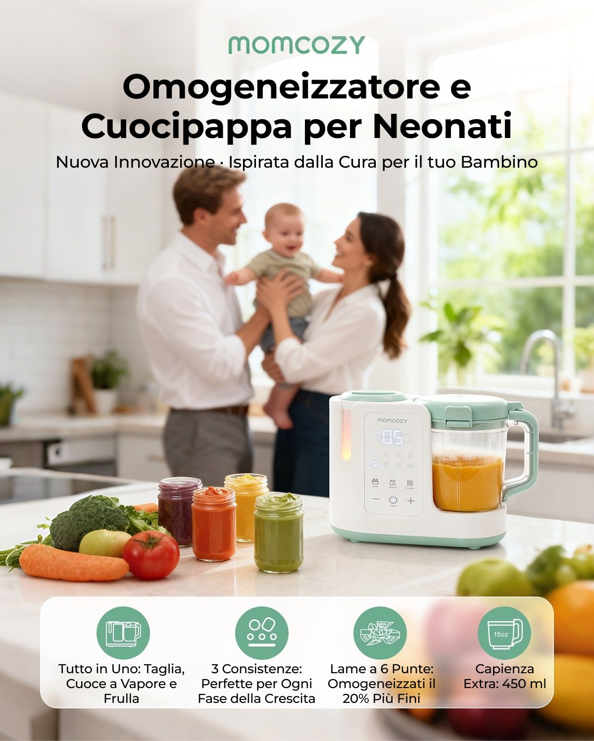 Momcozy AutoMeal - Omogeneizzatore per neonati