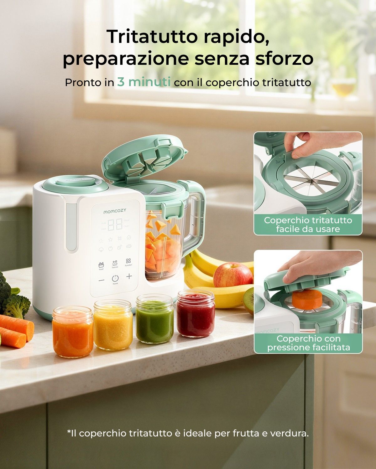 Momcozy AutoMeal - Omogeneizzatore per neonati